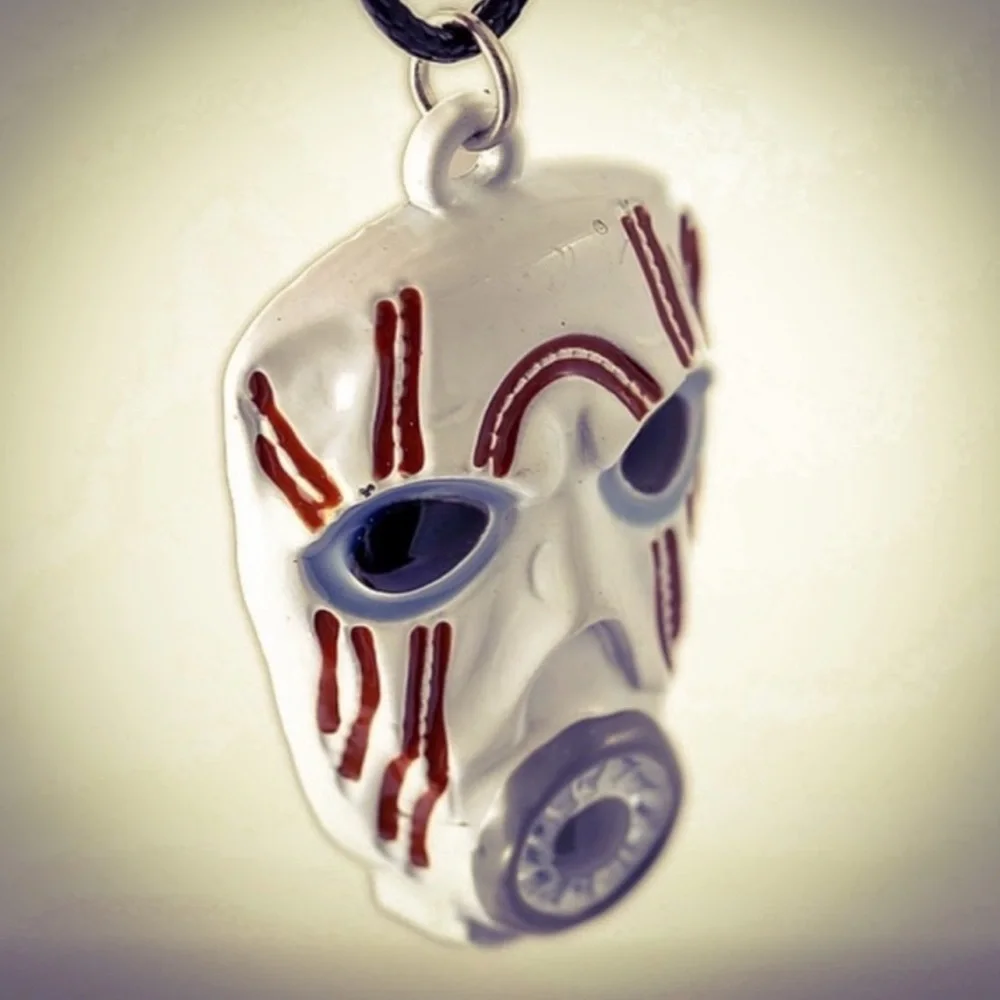 New Boarderlands 2 Mordecai Mask Stainless Steel Pendant Leather Necklace